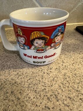 Vintage Campbell’s Soup White Soup Mug featuring the Campbell’s Kids